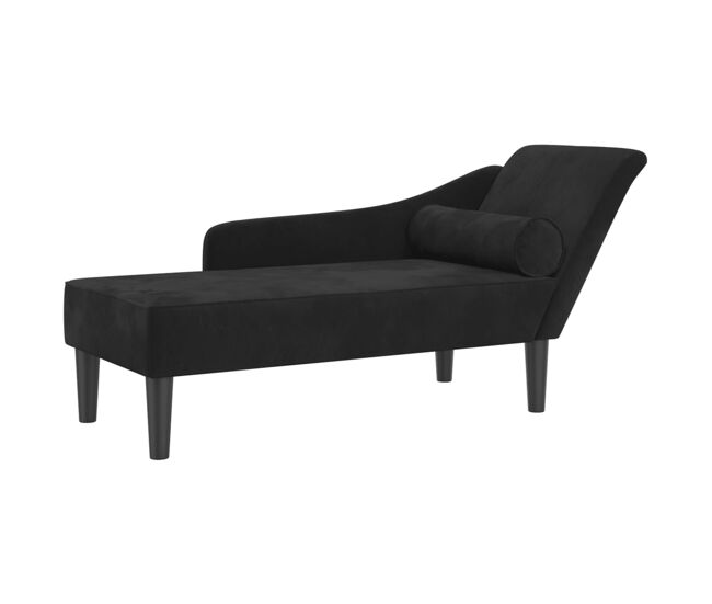 Vidaxl sofá diván con cojines terciopelo negro