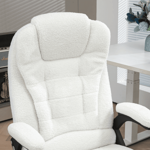 Vinsetto Cadeira de Massagem com 6 Pontos de Massagem Cadeira de Escritório Reclinável até 130° com Função de Aquecimento Altura Ajustável e Rodas para Estúdio 67x74x107-116 cm Branco Vinsetto Cadeira de Massagem com 6 Pontos de Massagem Cadeira de Escritório Reclinável até 130° com Função de Aquecimento Altura Ajustável e Rodas para Estúdio 67x74x107-116 cm Branco