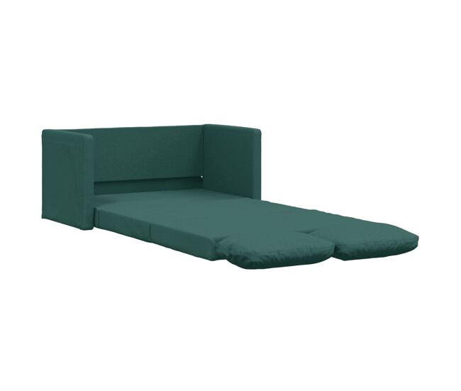 Vidaxl sofá cama de suelo 2 en 1 tela verde oscuro 112x174x55 cm