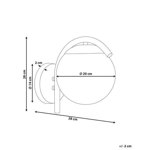 Beliani Iluminação de parede para exterior KULSI