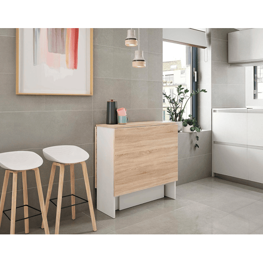 Mesa lateral Suécia com asas dobráveis. Sala de jantar ou cozinha