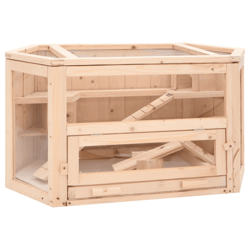 vidaXL Gaiola para hamster 80x40x43 cm madeira de abeto maciça vidaXL Gaiola para hamster 80x40x43 cm madeira de abeto maciça
