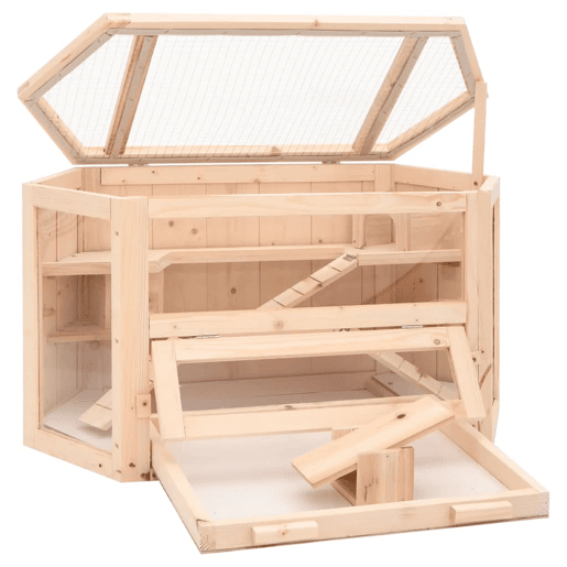 vidaXL Gaiola para hamster 80x40x43 cm madeira de abeto maciça vidaXL Gaiola para hamster 80x40x43 cm madeira de abeto maciça