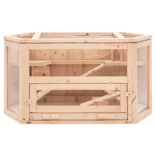 vidaXL Gaiola para hamster 80x40x43 cm madeira de abeto maciça vidaXL Gaiola para hamster 80x40x43 cm madeira de abeto maciça