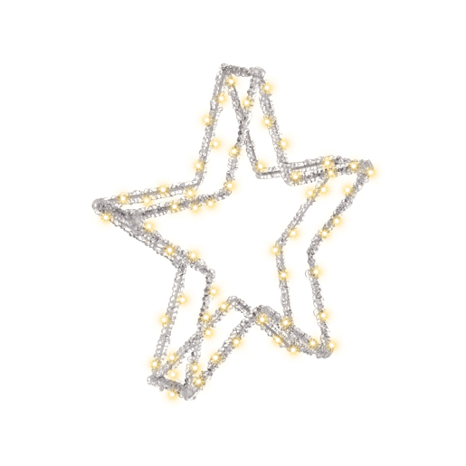 Decoração LED estrela branco 31 cm SIMO Decoração LED estrela branco 31 cm SIMO