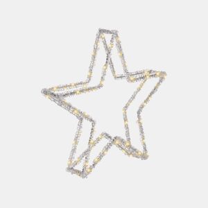 Decoração LED estrela branco 31 cm SIMO