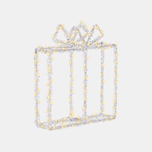 Decoração LED presente de Natal branco 25 cm KEMI