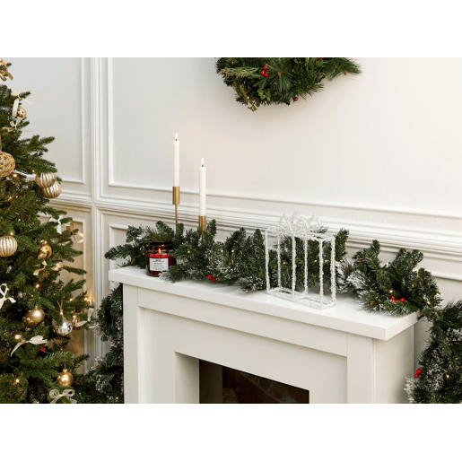 Decoração LED presente de Natal branco 25 cm KEMI Decoração LED presente de Natal branco 25 cm KEMI