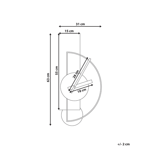 Relógio de parede CEVINS 31 cm Metal Verde claro