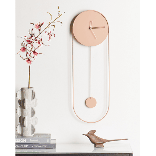 Relógio de parede SALVAN 20 cm Metal Rosa pêssego