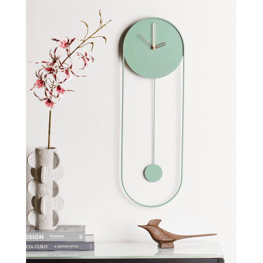 Relógio de parede SALVAN 20 cm Metal Verde claro