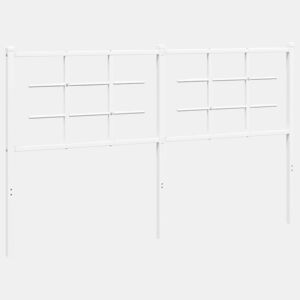 vidaXL Cabeceira de cama 150 cm metal branco