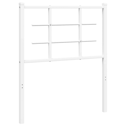 vidaXL Cabeceira de cama 75 cm metal branco vidaXL Cabeceira de cama 75 cm metal branco