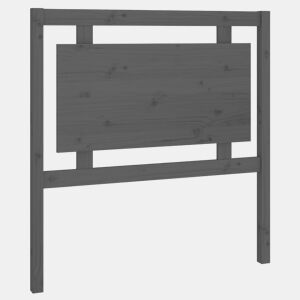 vidaXL Cabeceira de cama 95,5x4x100 cm pinho maciço cinzento