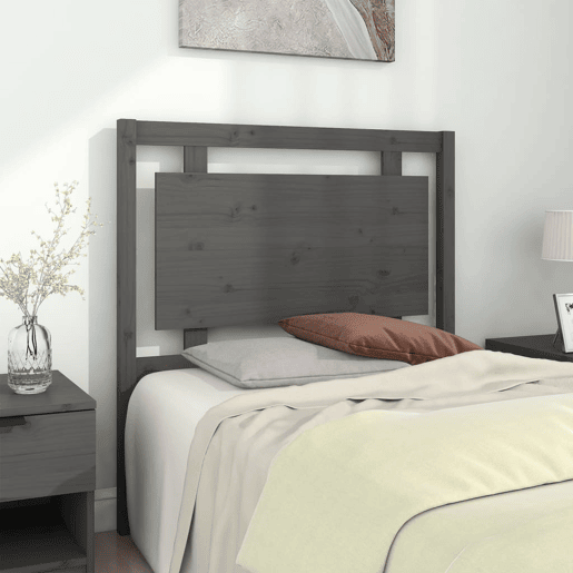 vidaXL Cabeceira de cama 95,5x4x100 cm pinho maciço cinzento vidaXL Cabeceira de cama 95,5x4x100 cm pinho maciço cinzento