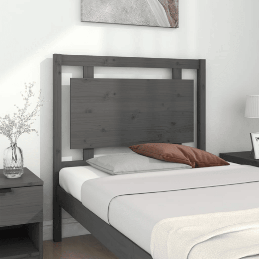 vidaXL Cabeceira de cama 95,5x4x100 cm pinho maciço cinzento vidaXL Cabeceira de cama 95,5x4x100 cm pinho maciço cinzento