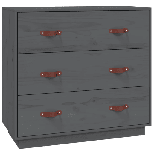 vidaXL Mesa consola 80x40x75 cm madeira de pinho maciça cinza vidaXL Mesa consola 80x40x75 cm madeira de pinho maciça cinza