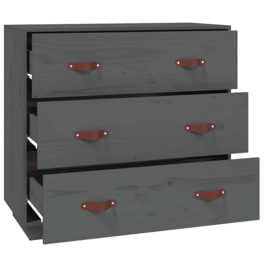 vidaXL Mesa consola 80x40x75 cm madeira de pinho maciça cinza vidaXL Mesa consola 80x40x75 cm madeira de pinho maciça cinza