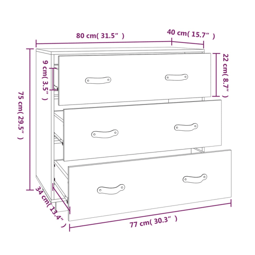 vidaXL Mesa consola 80x40x75 cm madeira de pinho maciça cinza vidaXL Mesa consola 80x40x75 cm madeira de pinho maciça cinza