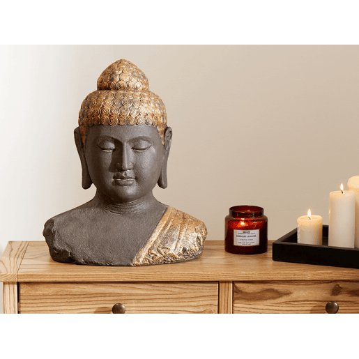 Acessório decorativo Buda CARUM Cerâmica Preto