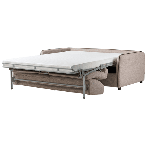 Sofá-cama ISHOJ Tecido Castanho claro 2 lugares Sofá-cama ISHOJ Tecido Castanho claro 2 lugares