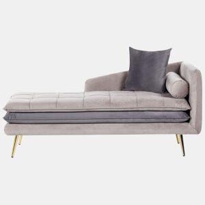Beliani Chaise longue à direita Veludo GONESSE
