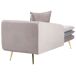 Beliani Chaise longue derecho Terciopelo GONESSE Beliani Chaise longue derecho Terciopelo GONESSE Gris