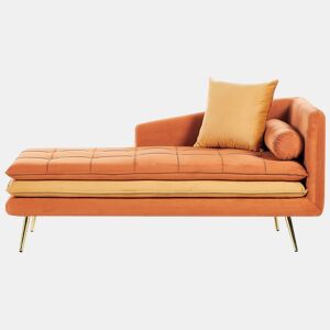 Beliani Chaise longue à direita Veludo GONESSE