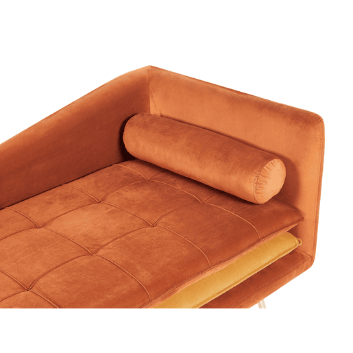 Beliani Chaise longue à direita Veludo GONESSE