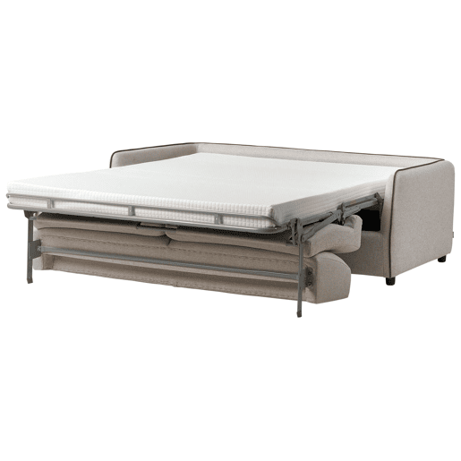 Sofá-cama ISHOJ Tecido Creme claro 2 lugares