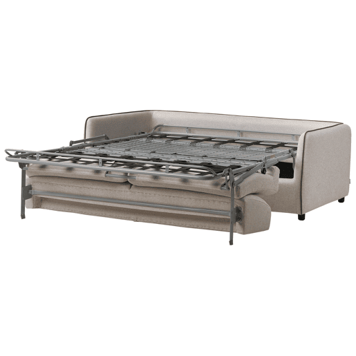 Sofá-cama ISHOJ Tecido Creme claro 2 lugares