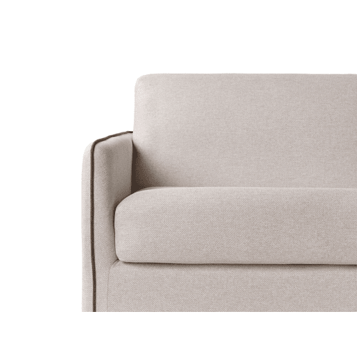 Sofá-cama ISHOJ Tecido Creme claro 2 lugares