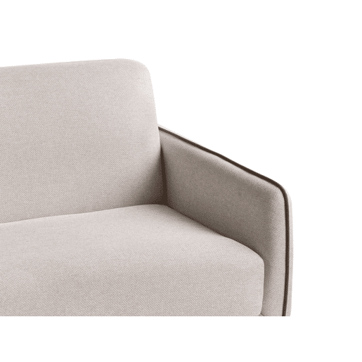 Sofá-cama ISHOJ Tecido Creme claro 2 lugares