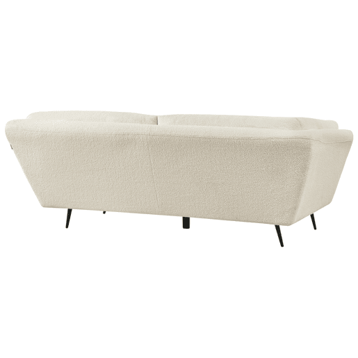 Sofá LENVIK Bouclé Branco 3 lugares Sofá LENVIK Bouclé Branco 3 lugares