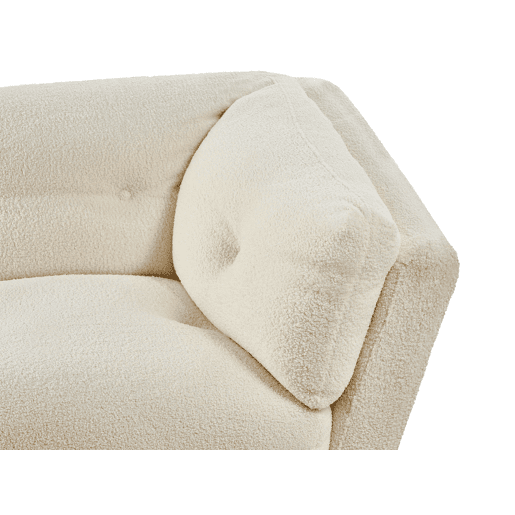 Sofá LENVIK Bouclé Branco 3 lugares Sofá LENVIK Bouclé Branco 3 lugares