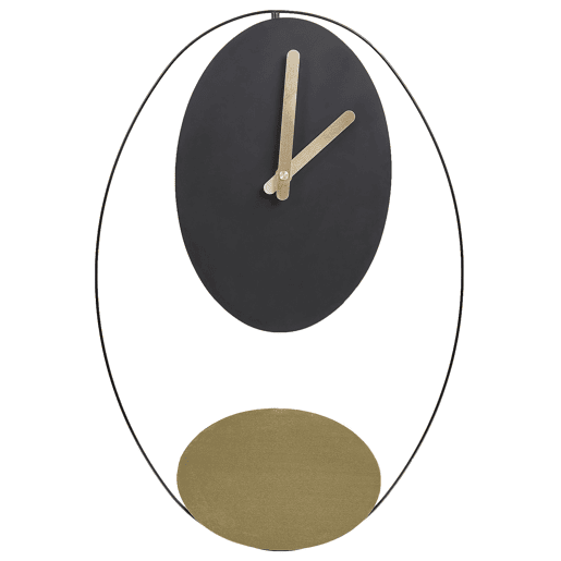 Relógio de parede MANIGOD 32 cm Metal Preto