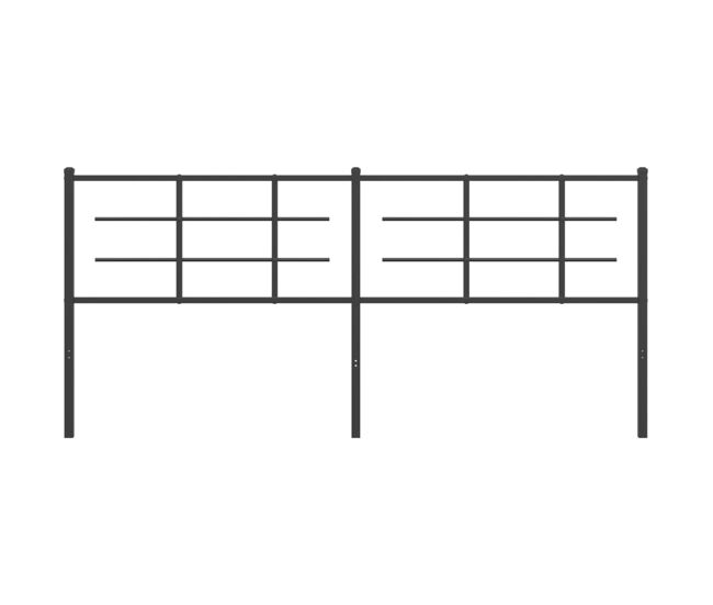 Vidaxl cabecero de metal negro 200 cm