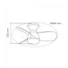 Ventilador de techo LED Mancado CCT Dim (20W) Acero - ABS PVC Ventilador de techo LED Mancado CCT Dim (20W) Acero - ABS PVC Negro