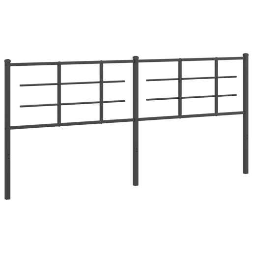 vidaXL Cabeceira de cama 193 cm metal preto