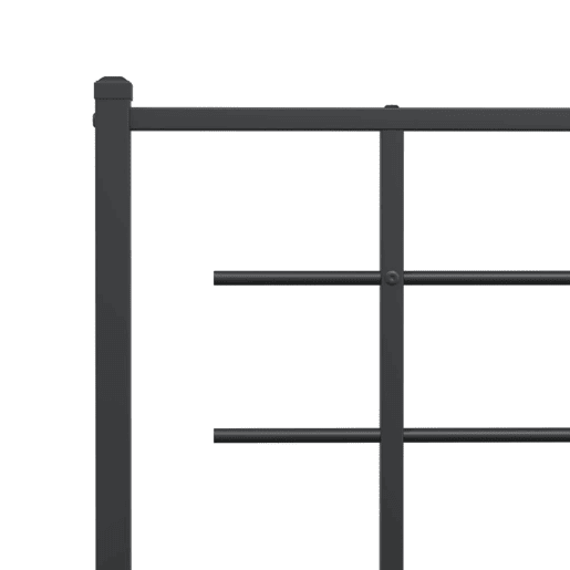 vidaXL Cabeceira de cama 193 cm metal preto