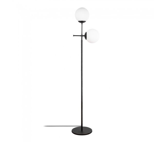 Lámpara de pie garet negro 2 luces marca wonderlamp