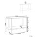 Beliani Mesa auxiliar LOVELL 120 Beliani Mesa auxiliar LOVELL 120 Plateado