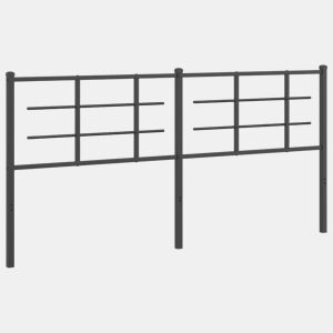 vidaXL Cabeceira de cama 180 cm metal preto