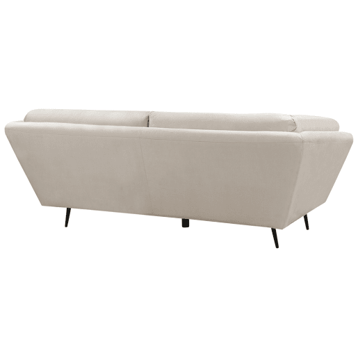 Sofá LENVIK Veludo Creme 3 lugares
