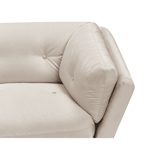 Sofá LENVIK Veludo Creme 3 lugares