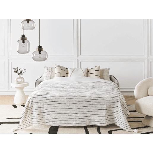 Sofá-cama ISHOJ Tecido Cinzento claro 2 lugares