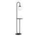 Lámpara de pie con mesita Alcare Acero - Cristal Moderno Lámpara de pie con mesita Alcare Acero - Cristal Moderno Negro