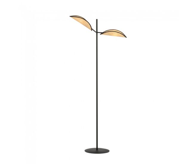 Lámpara de pie cano ratán 2 luces marca wonderlamp