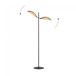 Lámpara de pie Cano (2 luces) Metal - Tela Moderno Lámpara de pie Cano (2 luces) Metal - Tela Moderno Natural