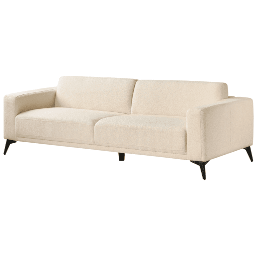 Beliani Sofá de 3 lugares Bouclé ANGE